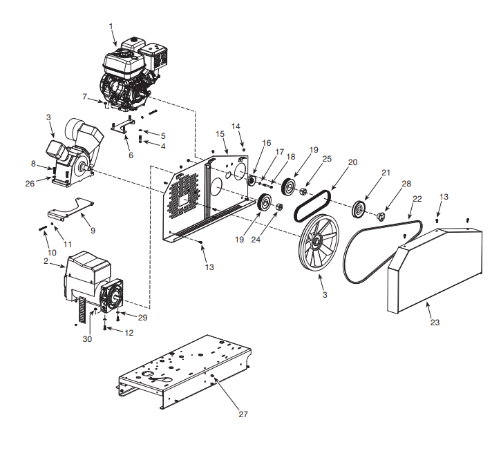 Section 3 Diagram and Parts List for GR3200  Campbell Hausfeld Compressor